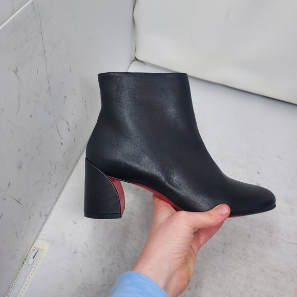 Christian Louboutin Black Turela Leather Ankle Boot - Picture 3 of 11